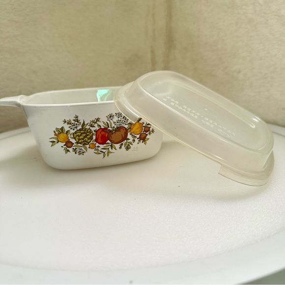 Corning Ware 2 3/4 Cup Spice of Life Mini Casserole Pan Dish With Plastic Lid - Picture 8 of 8